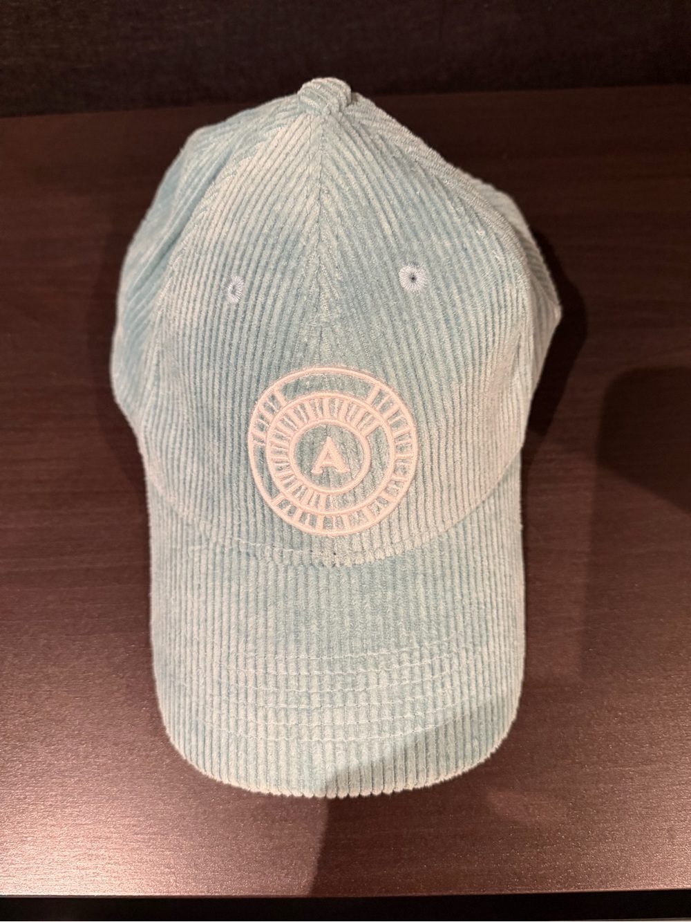 Corduroy Baseball Cap with Embroidered ‘A’ Logo